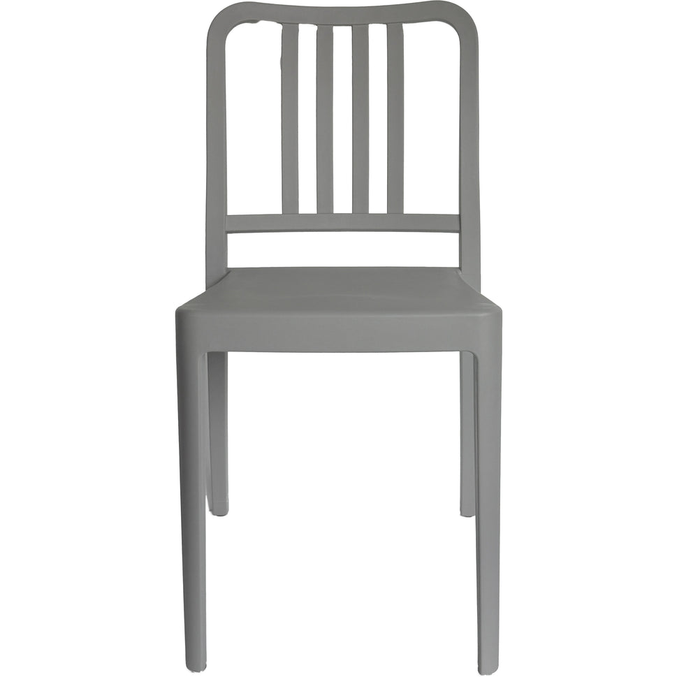 Set of 4 PP Vertical Slatback Dining Chairs, Indoor Outdoor Use- Multiple Color Options