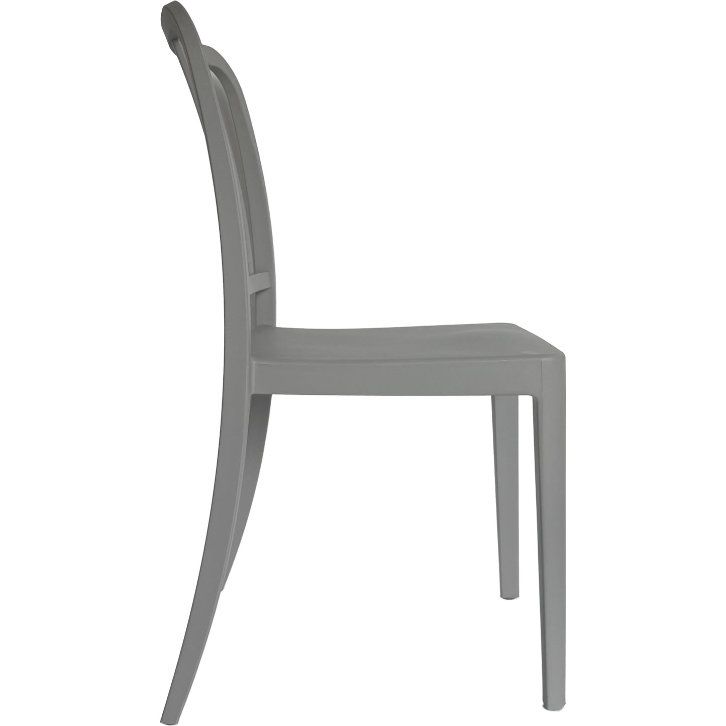 Set of 4 PP Vertical Slatback Dining Chairs, Indoor Outdoor Use- Multiple Color Options