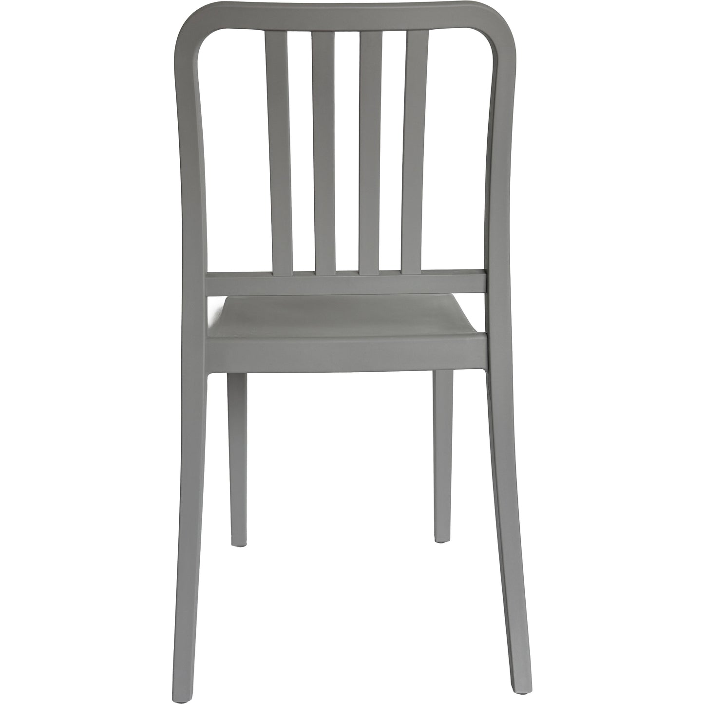 Set of 4 PP Vertical Slatback Dining Chairs, Indoor Outdoor Use- Multiple Color Options
