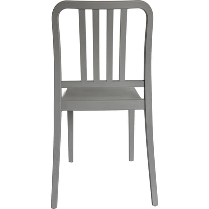 Set of 4 PP Vertical Slatback Dining Chairs, Indoor Outdoor Use- Multiple Color Options