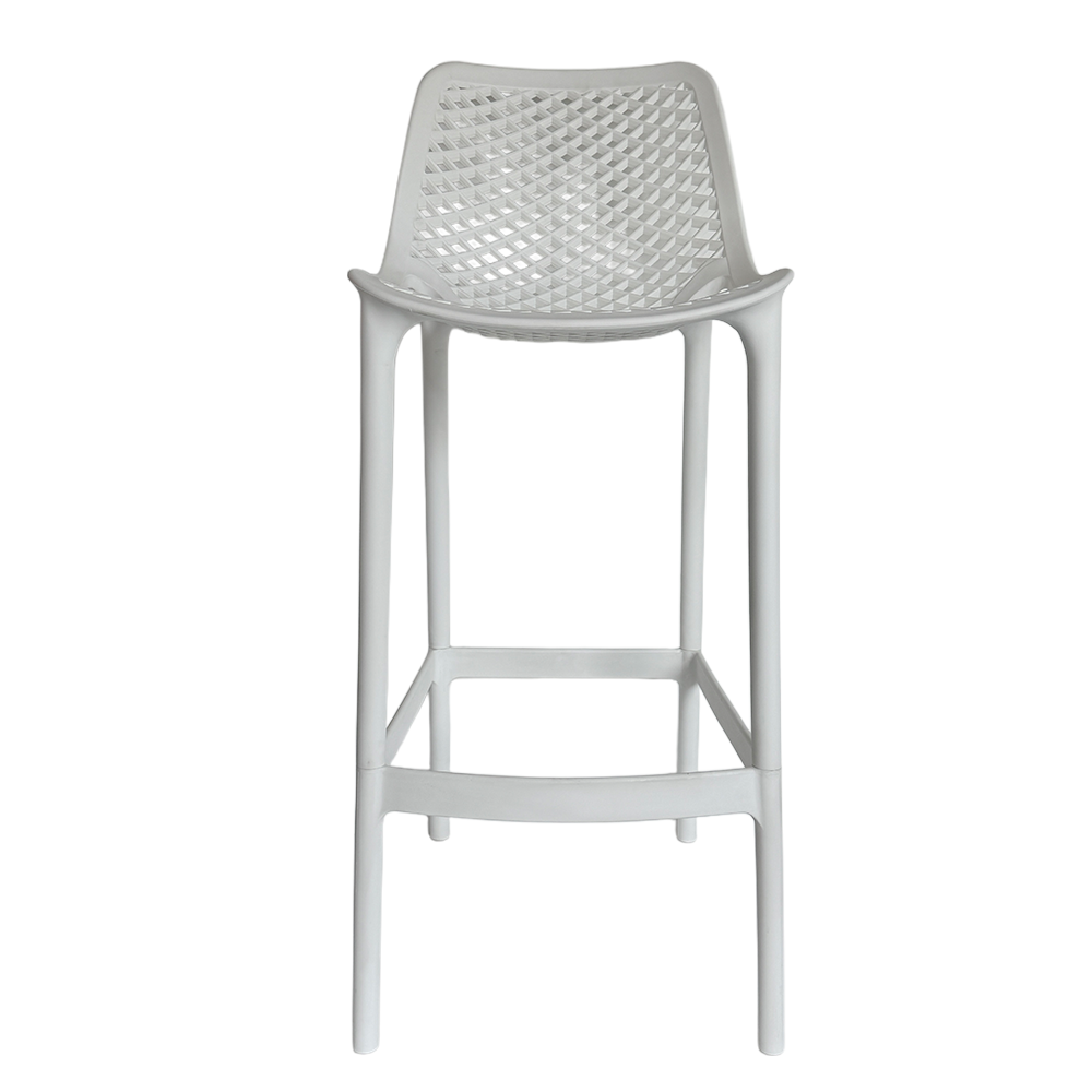 Commercial-Grade Outdoor Barstools – 2 Style Options, PP Plastic, Weather-Resistant