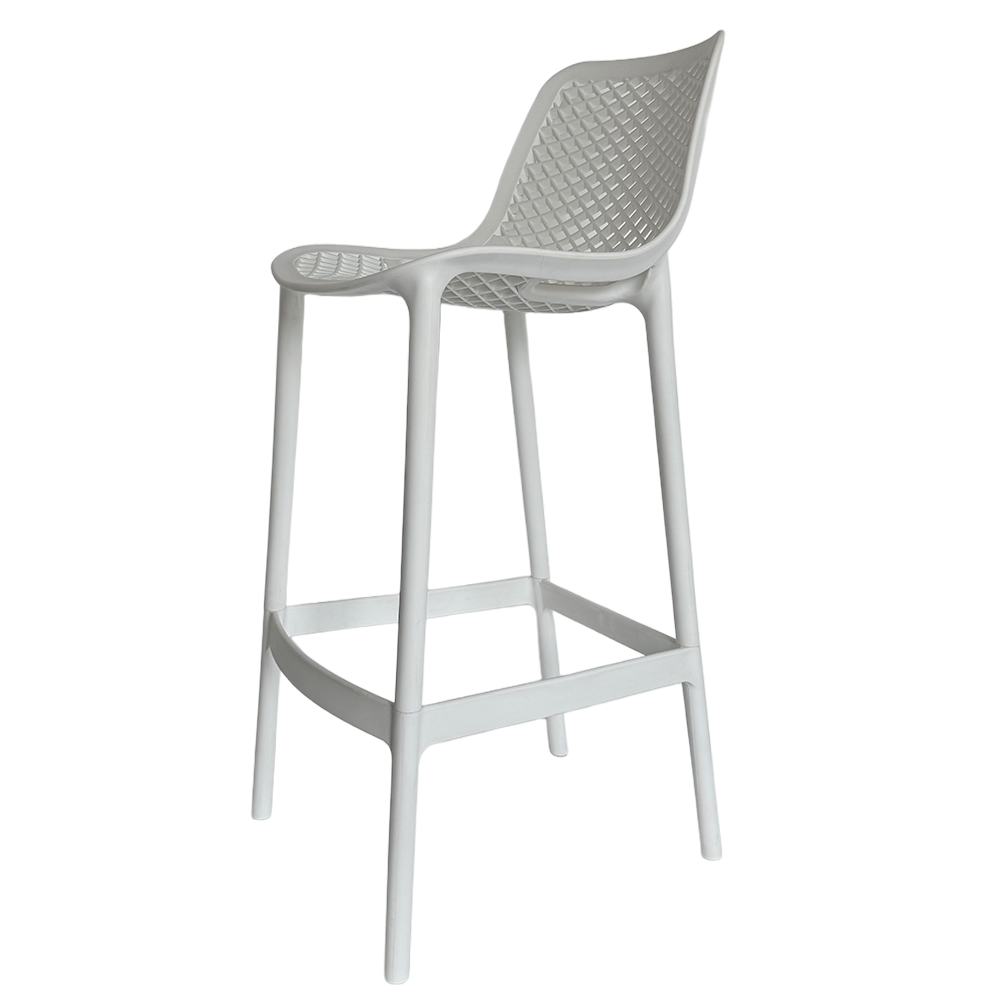 Commercial-Grade Outdoor Barstools – 2 Style Options, PP Plastic, Weather-Resistant