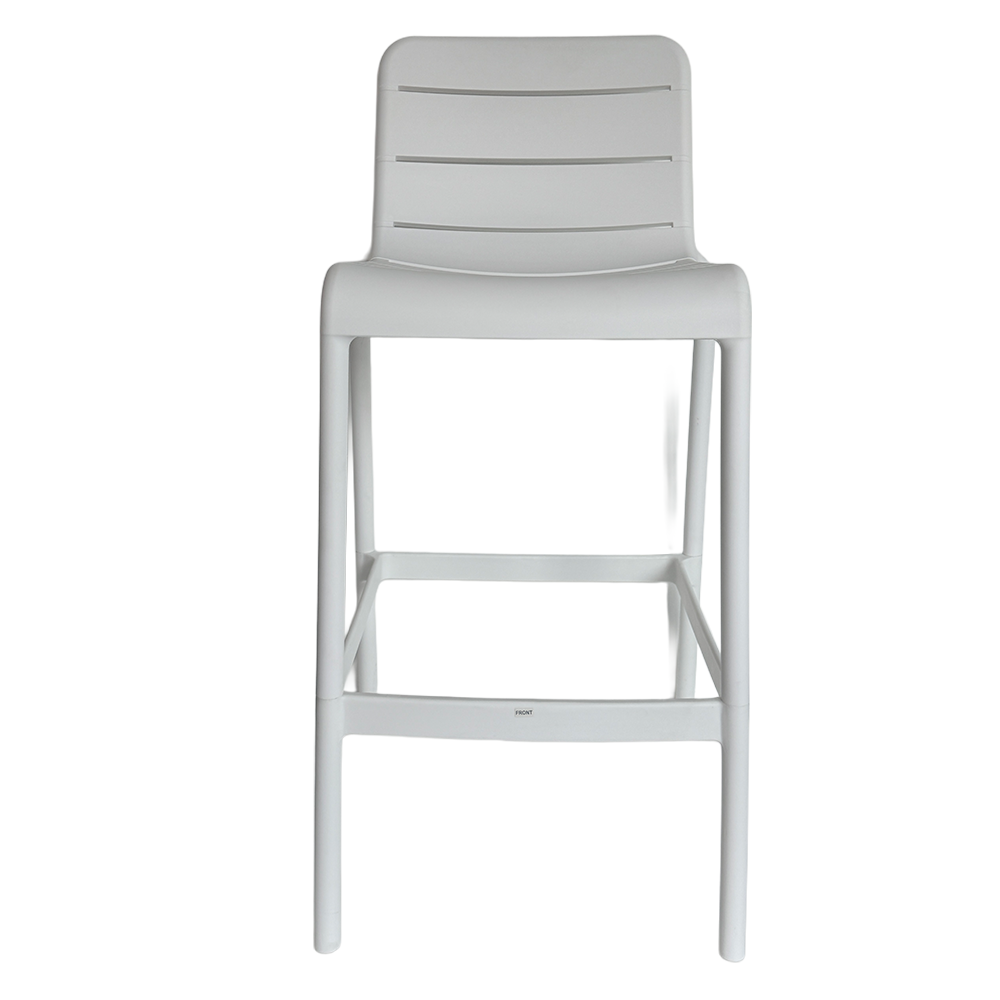Commercial-Grade Outdoor Barstools – 2 Style Options, PP Plastic, Weather-Resistant