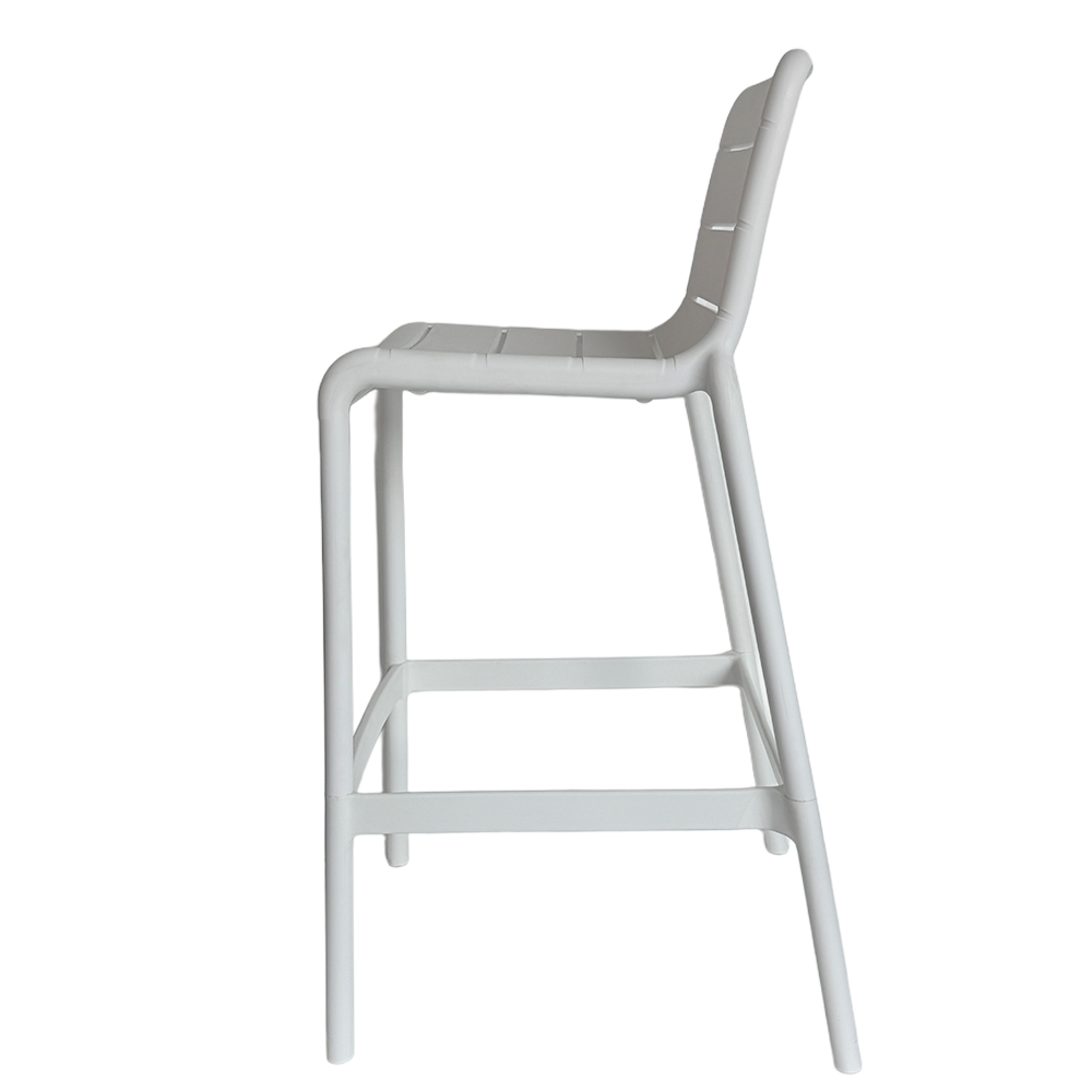 Commercial-Grade Outdoor Barstools – 2 Style Options, PP Plastic, Weather-Resistant