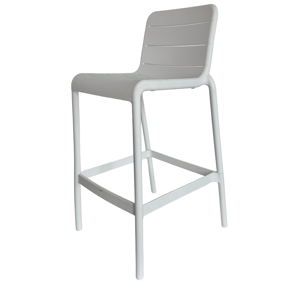 Commercial-Grade Outdoor Barstools – 2 Style Options, PP Plastic, Weather-Resistant