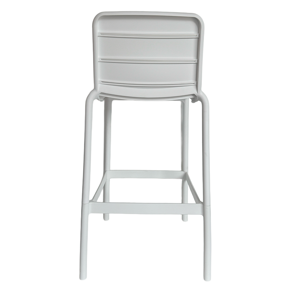 Commercial-Grade Outdoor Barstools – 2 Style Options, PP Plastic, Weather-Resistant