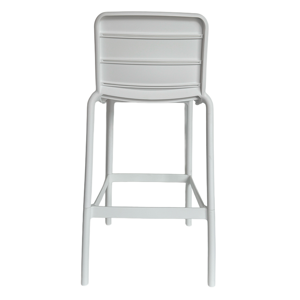 Commercial-Grade Outdoor Barstools – 2 Style Options, PP Plastic, Weather-Resistant