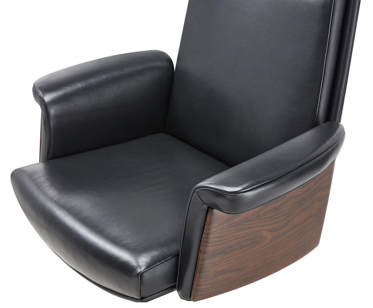 Genuine Leather Executive Office Chair – High Back