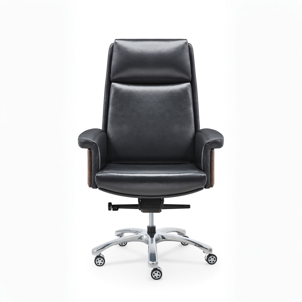 Genuine Leather Executive Office Chair – High Back