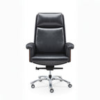 Genuine Leather Executive Office Chair – High Back