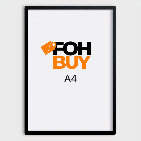 Advertising Light Box Wall-mounted (A4 - Black) LED Backlit Lightbox