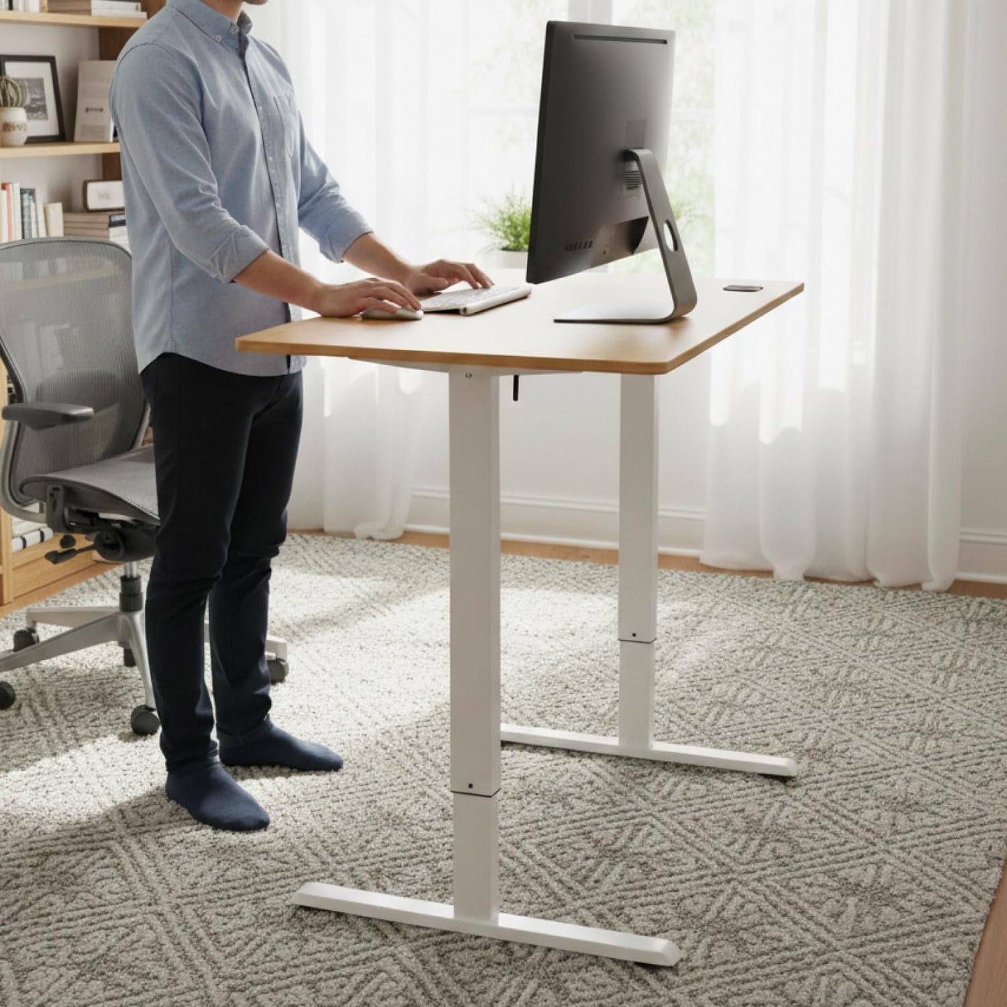 47.2 x 23.6 in Electric Height Adjustable Sit-Stand Desk
