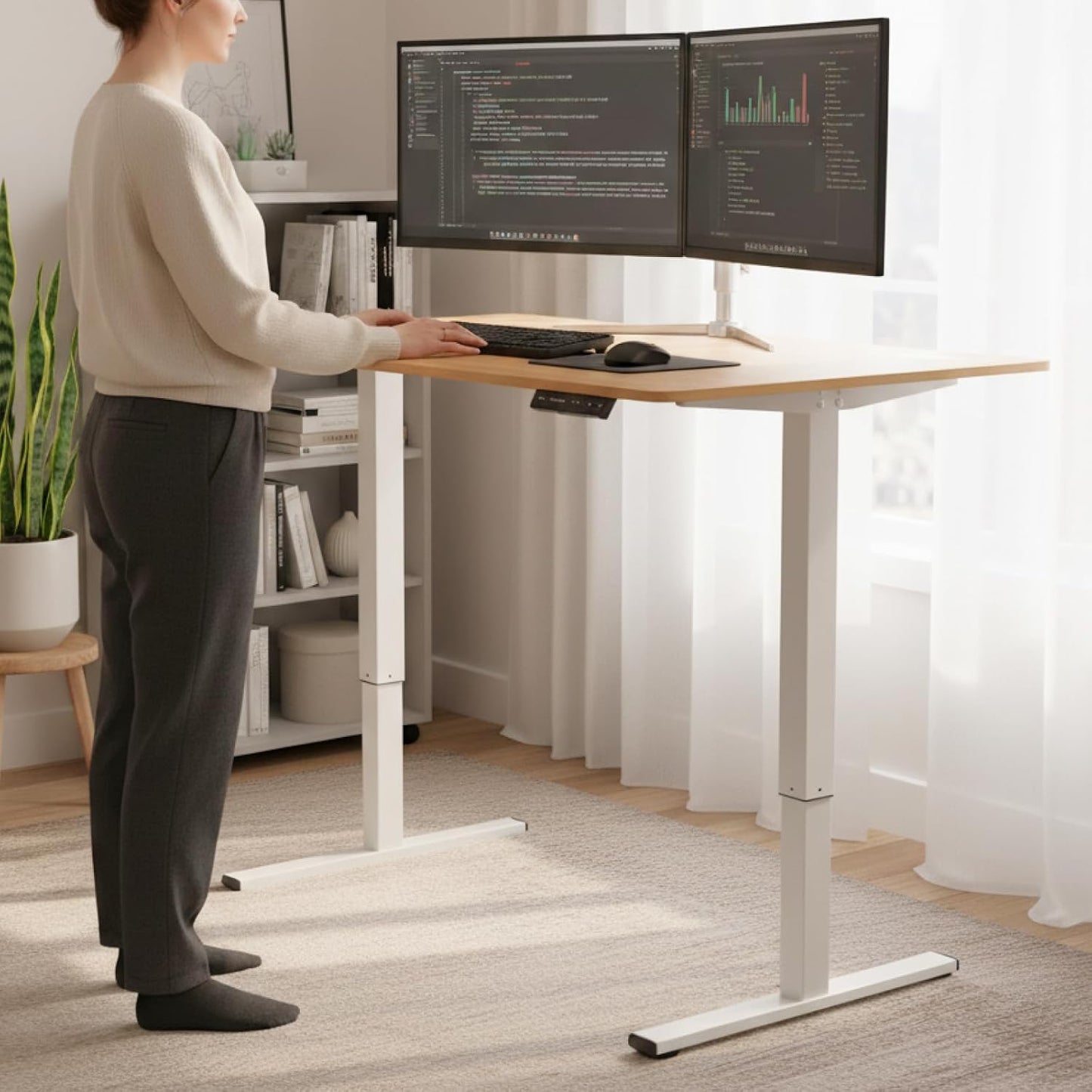 70.9 x 31.5" Electric Height Adjustable Sit-Stand Desk