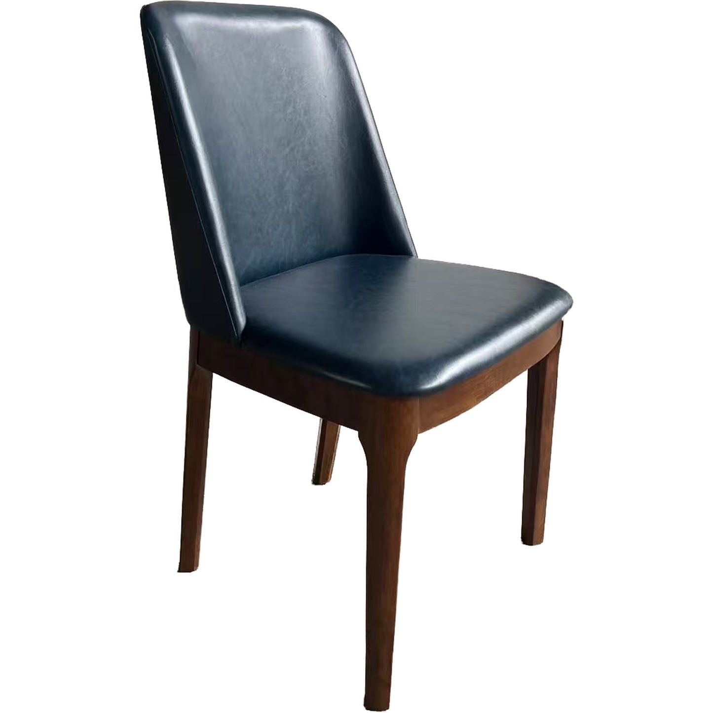 Set of 2 Modern Dark Upholstered Dining Chair with Dark Wood Frame