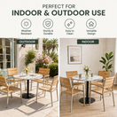 Switch Teak Outdoor Armchair – Aluminum Frame with Plastic Wood Slats (22" W x 33" H) 3 image