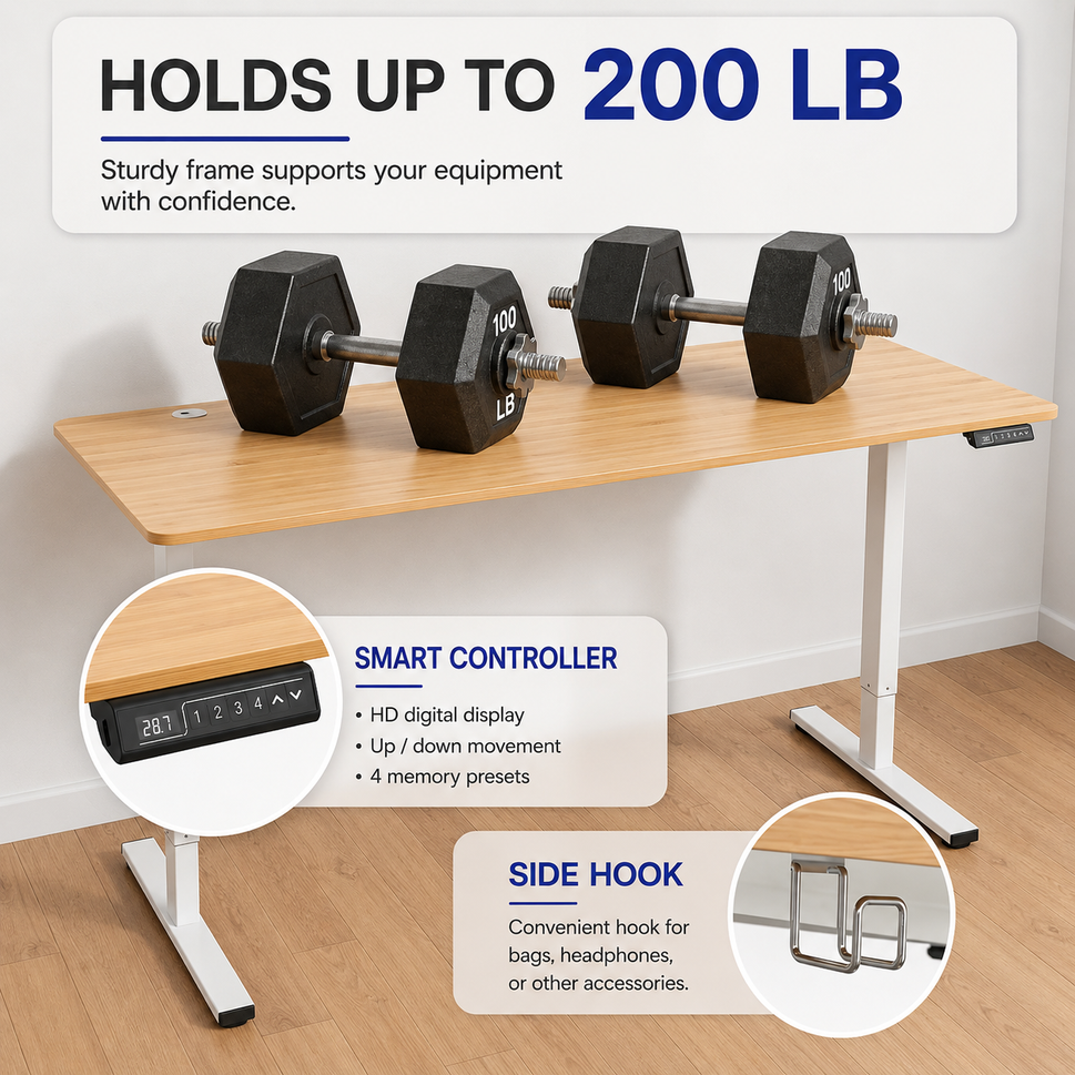 70.9 x 31.5" Electric Height Adjustable Sit-Stand Desk