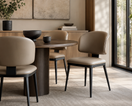 Switch Modern Curved Upholstered Dining Chair with Black Metal Legs – Contemporary Accent Side Chair 4 image