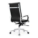 Switch Black Leather Executive Desk Chair Polished Chrome Frame Base 2 image