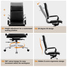 Switch Black Leather Executive Desk Chair Polished Chrome Frame Base 4 image