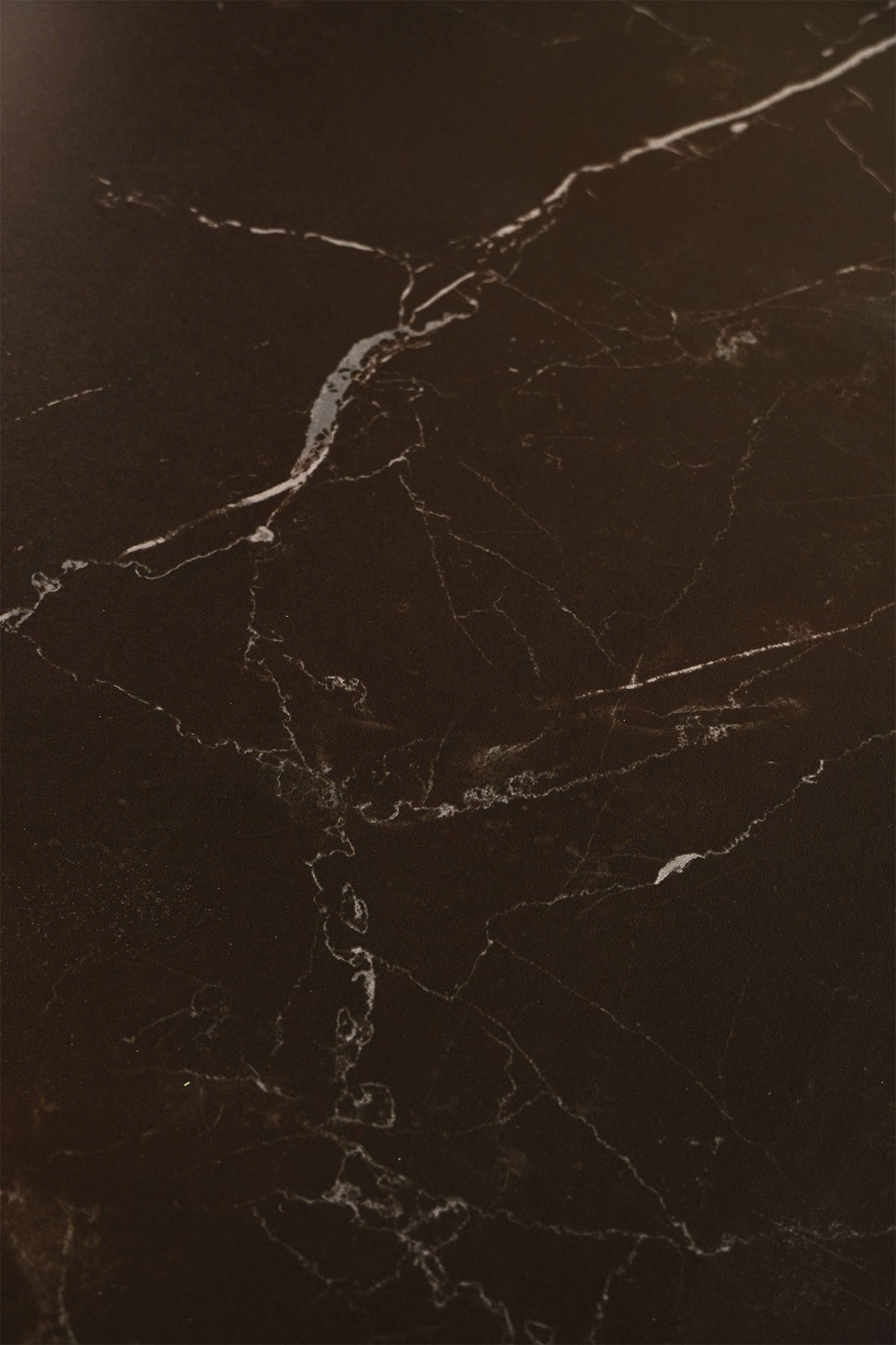 Black Sintered Stone Marble-like Table with Base