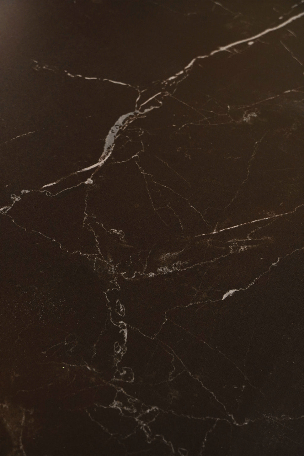 Black Sintered Stone Marble-like Table with Base