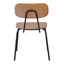 Switch Wooden Rectangular-Back Dining Chair With Metal Legs 4 image