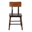 Switch Industrial-Style High-Back Wood and Metal Restaurant Chair, Beechwood 2 image