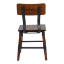 Switch Industrial-Style High-Back Wood and Metal Restaurant Chair, Beechwood 4 image