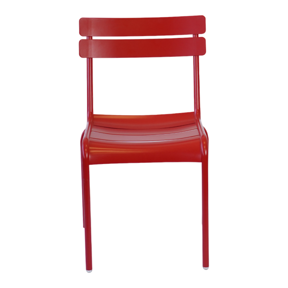 Red Metal Outdoor Dining Chair