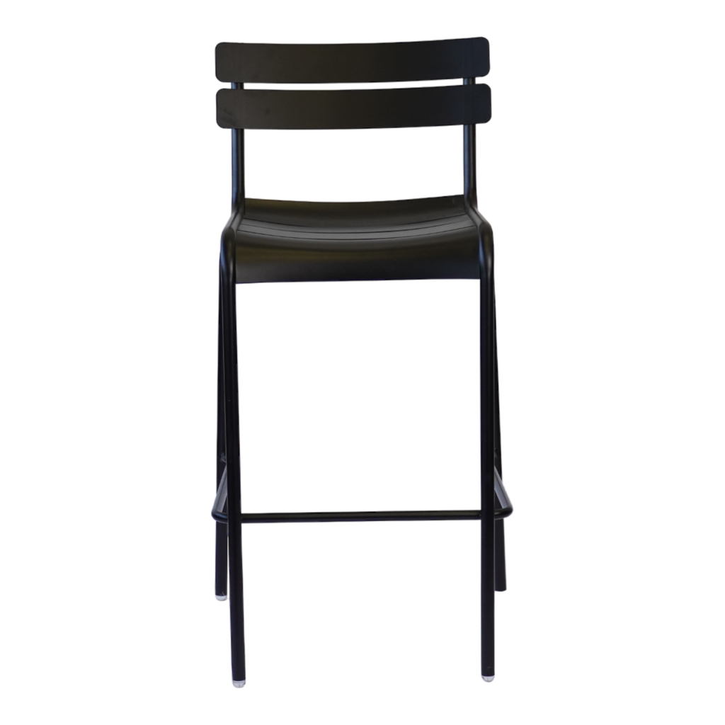 Black Metal Outdoor Bar Height Chair