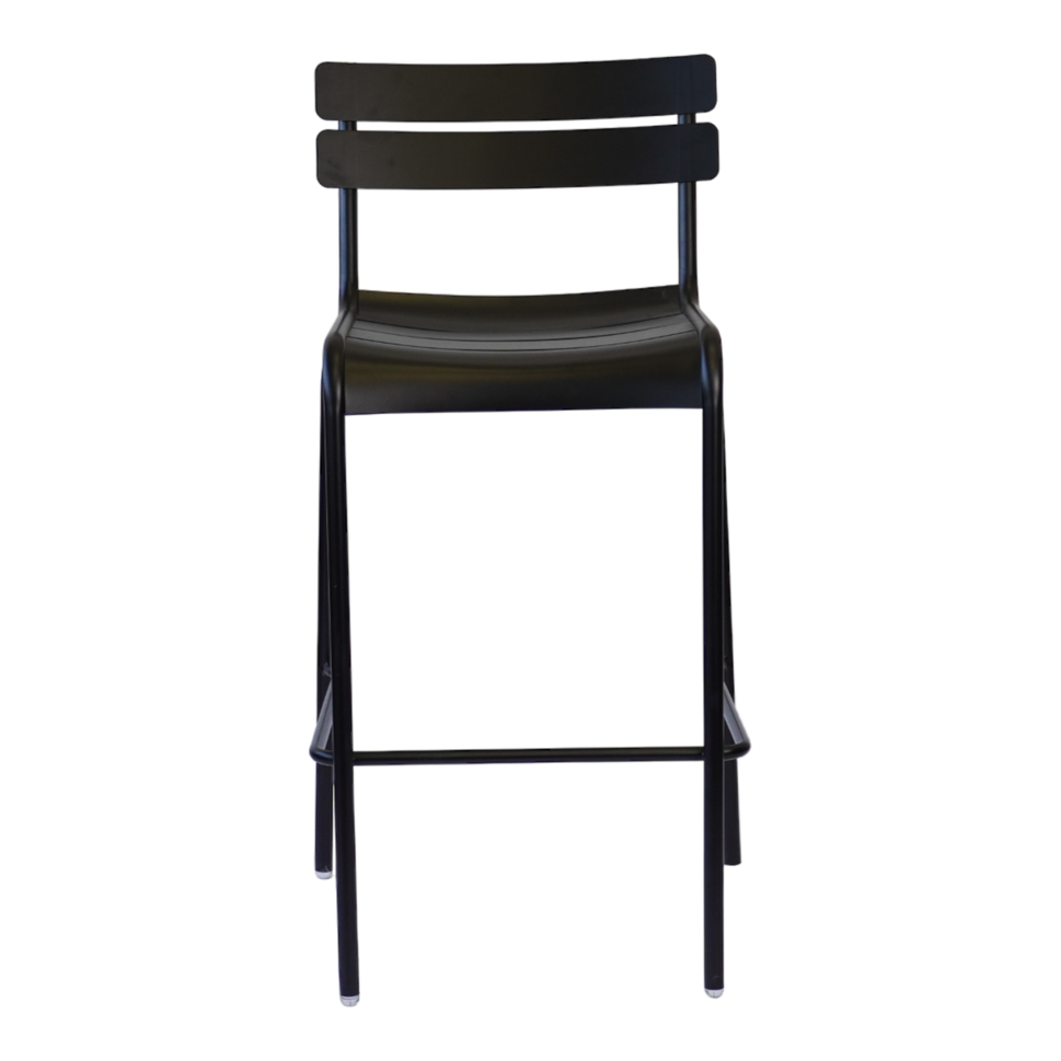 Black Metal Outdoor Bar Height Chair