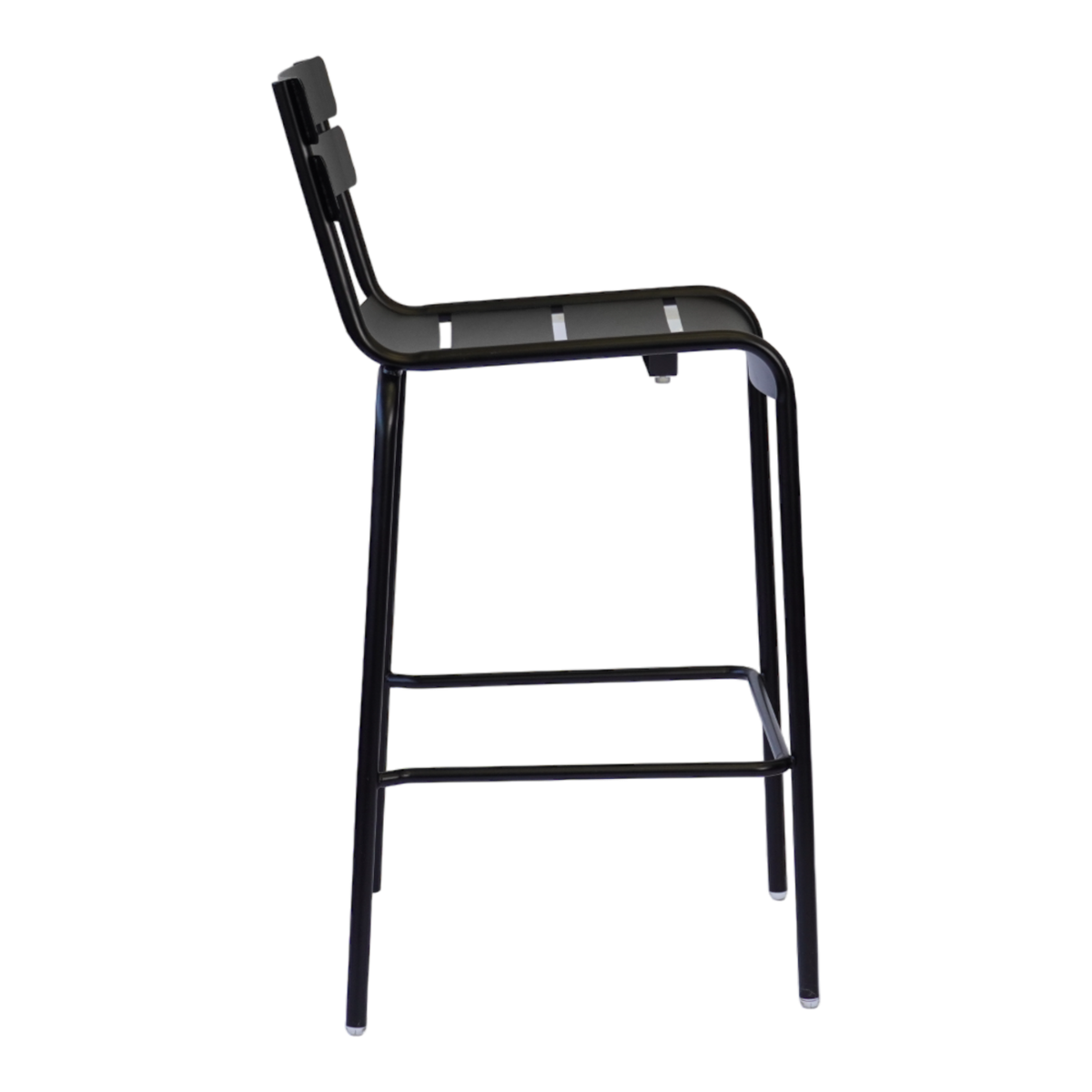 Black Metal Outdoor Bar Height Chair