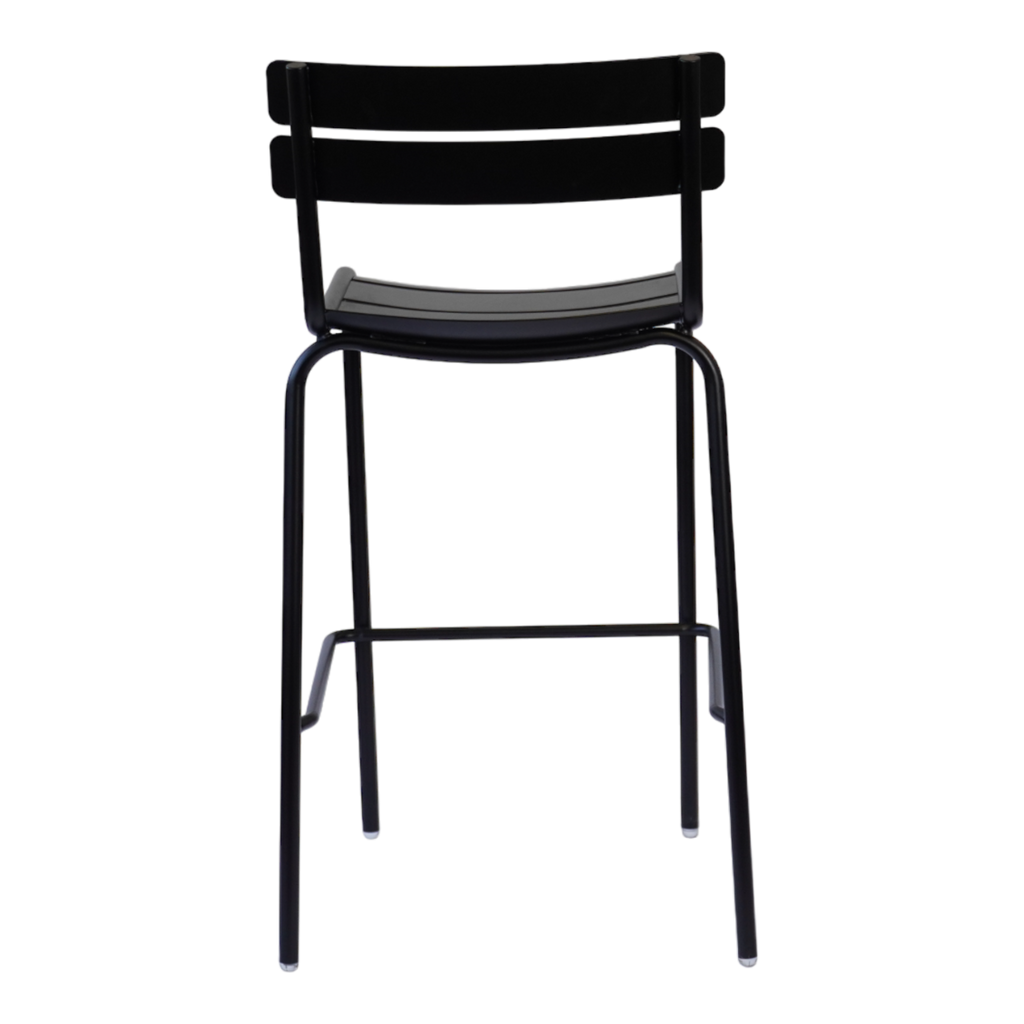 Black Metal Outdoor Bar Height Chair