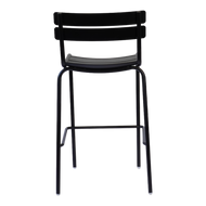 Black Metal Outdoor Bar Height Chair