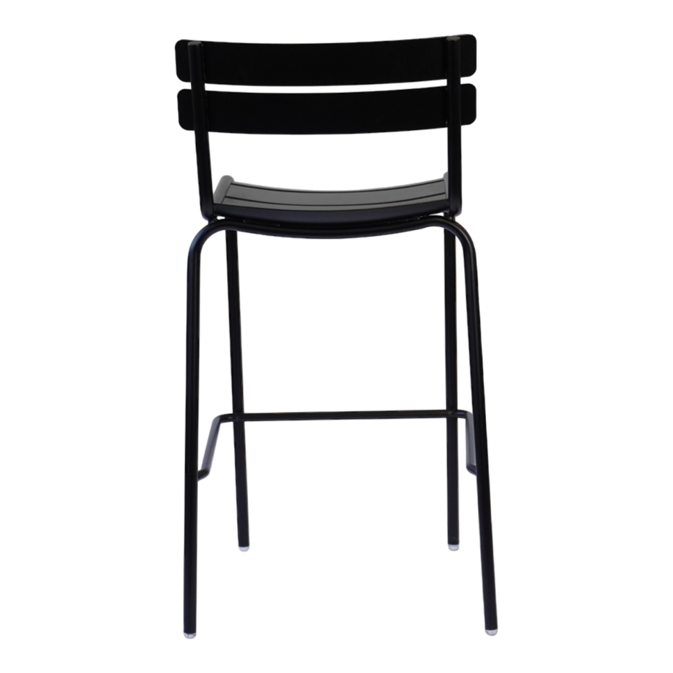 Black Metal Outdoor Bar Height Chair