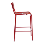 Red Metal Outdoor Bar Height Chair