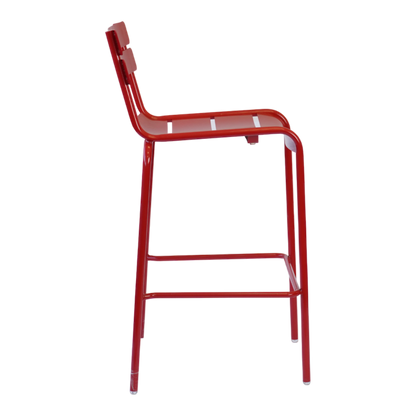 Metal Outdoor Bar Height Chair- (Color Options Black, White, Red)