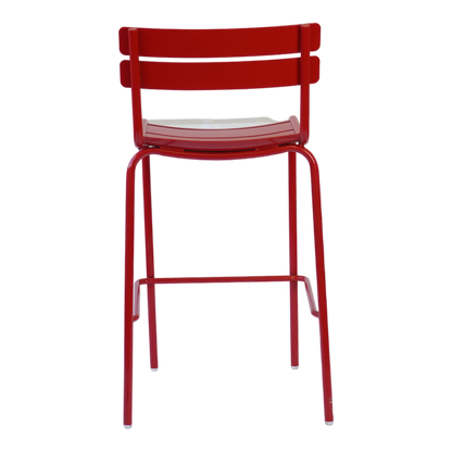 Metal Outdoor Bar Height Chair- (Color Options Black, White, Red)