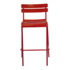 Red Metal Outdoor Bar Height Chair