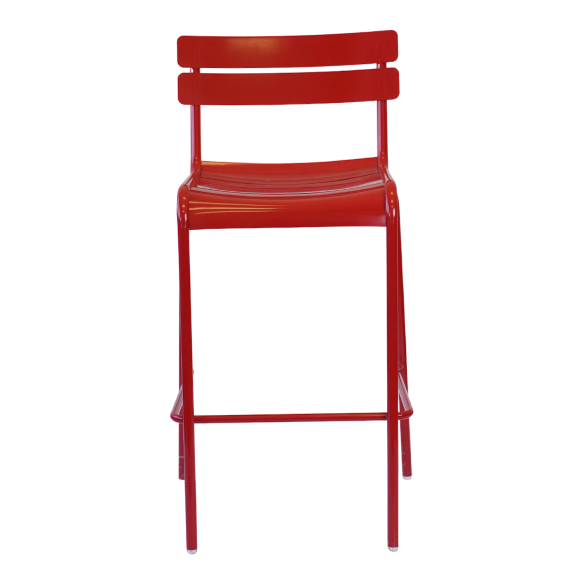 Red Metal Outdoor Bar Height Chair