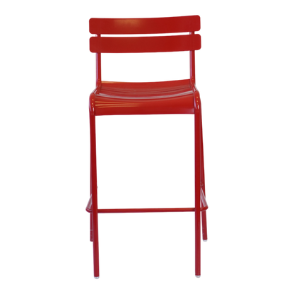 Metal Outdoor Bar Height Chair- (Color Options Black, White, Red)