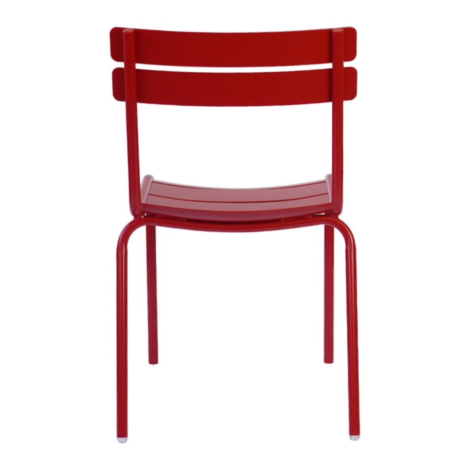 Red Metal Outdoor Dining Chair