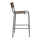 Switch Low-back Wood Seat Chairs with Galvanized Metal Frame 2 image