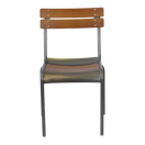 Switch Low-back Wood Seat Chairs with Galvanized Metal Frame 3 image