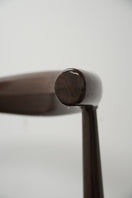 Switch Metal Faux Wood Elbow Dining Chair with PU Upholstered Seat 4 image