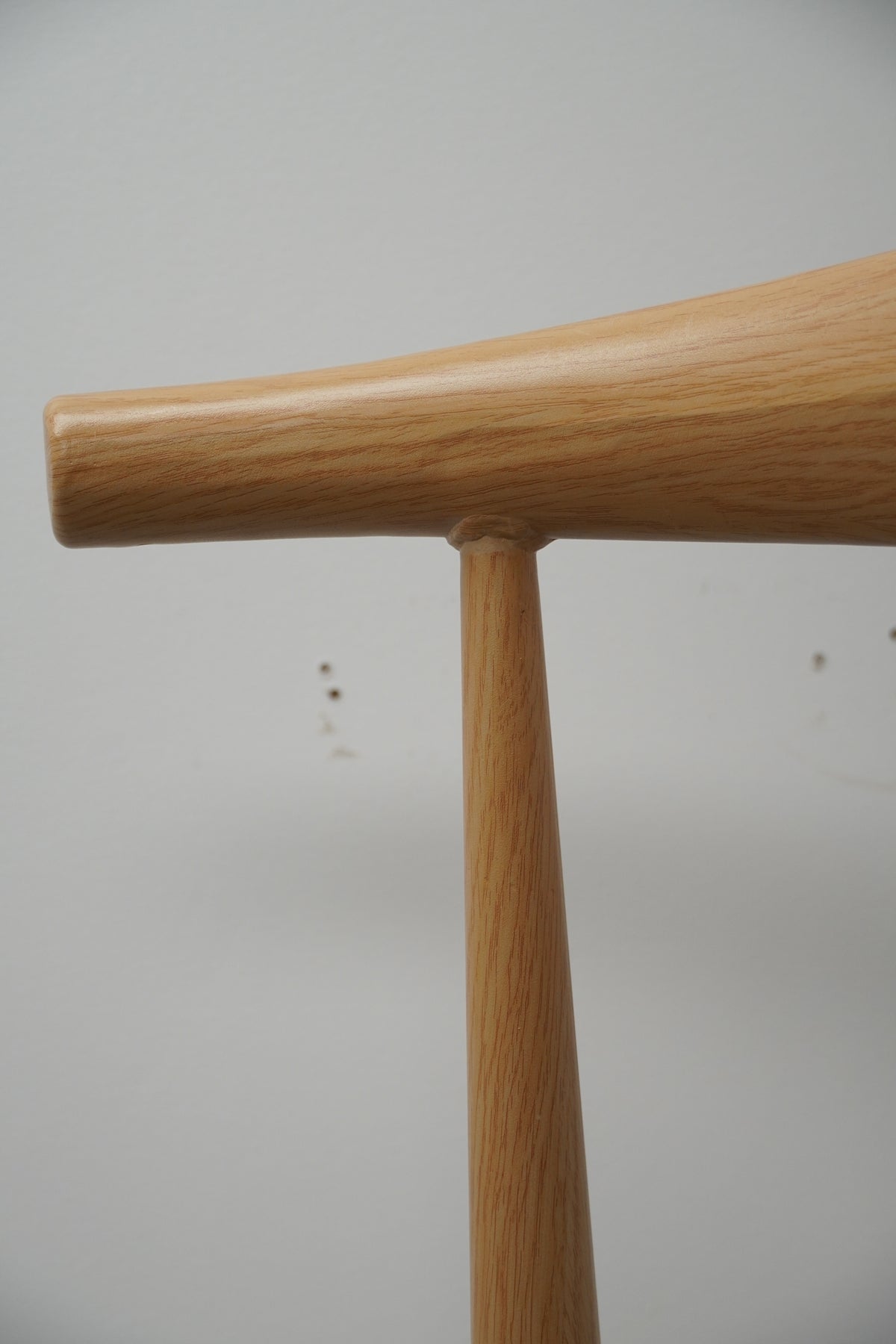 Metal Faux Wood Elbow Dining Chair with PU Upholstered Seat