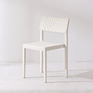Switch Set of 4 Modern Outdoor Dining Chairs – Durable Plastic Weave Design 3 image