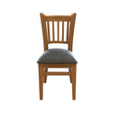 Switch Wooden Slatback Chair with Black Cushion- Dining or Bar Height 1 image