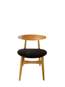 Switch Set of 2 Solid Wood Dining Chair with Curved Oval Backrest 1 image