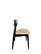 Switch Set of 2 Black Wood Dining Chair with Rattan Backrest 4 image